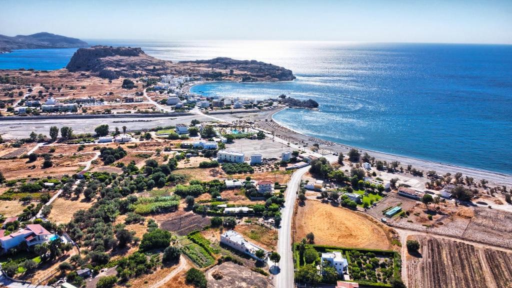 The beautiful beach and scenic bay of Haraki, Rhodes